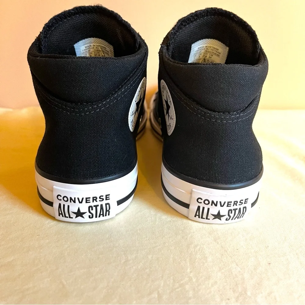 NWOT Converse Black Canvas High-Tops Sneakers, Chuck Taylor, Size 7, Retro - Picture 4 of 10